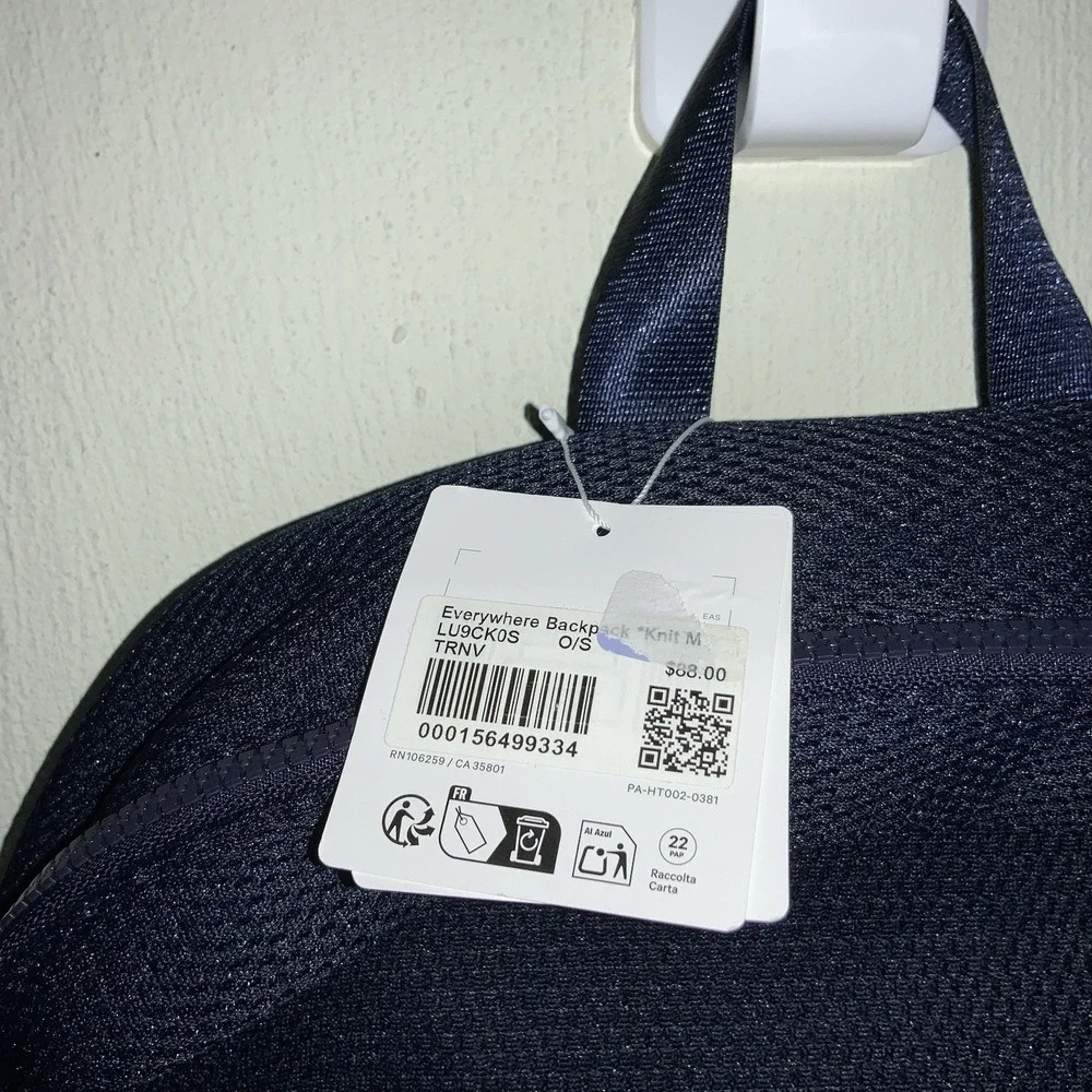 Lululemon Everywhere Backpack School Travel One Size True Navy